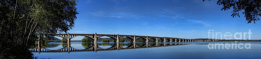 Bridge Photograph - Veterans Memorial Bridge on the Susquehanna River by Olivier Le Queinec