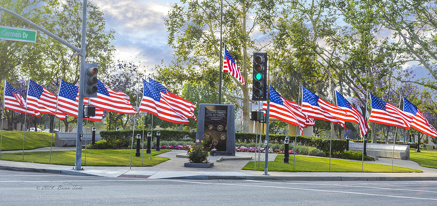 Veterans Monument Full Display At Camarillo Ca Usa Photograph