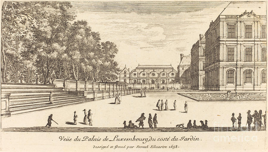 Veue Du Luxembourg Drawing by Isra?l Silvestre