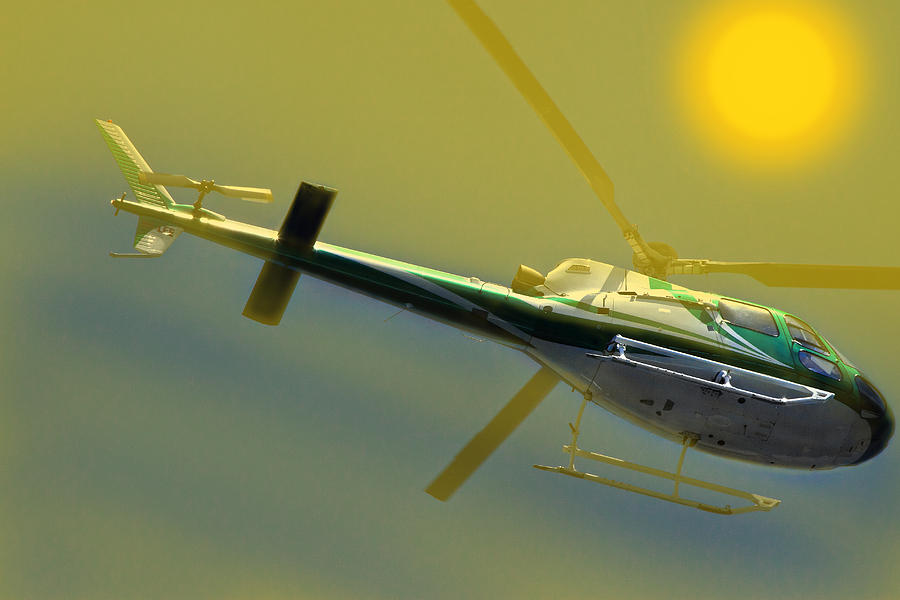 Helicopter Photograph - VH LEE Flying In The Sun by Miroslava Jurcik