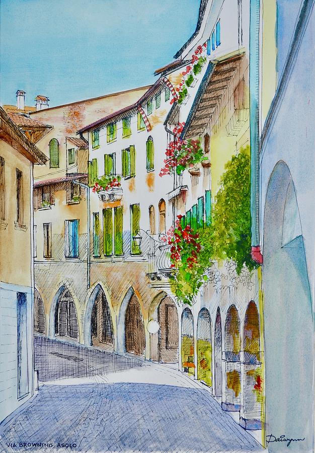 Via Browning Asolo Italy Painting by Dai Wynn