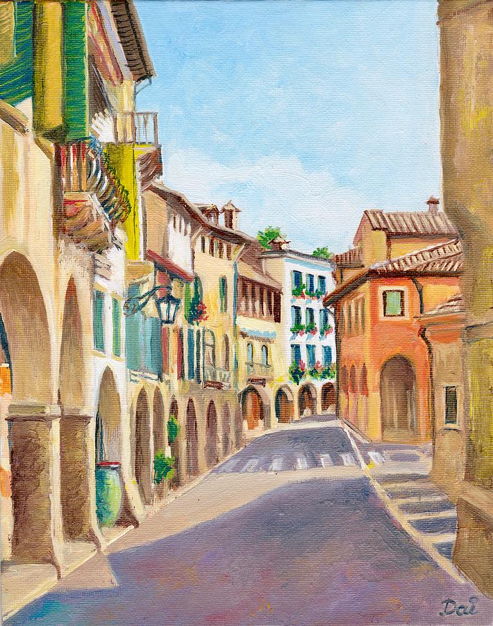 Via Browning in Asolo Veneto Italy Painting by Dai Wynn