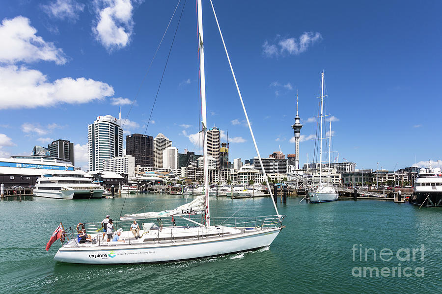 Viaduct harbor in Auckland, New Zealand Photograph by Didier Marti