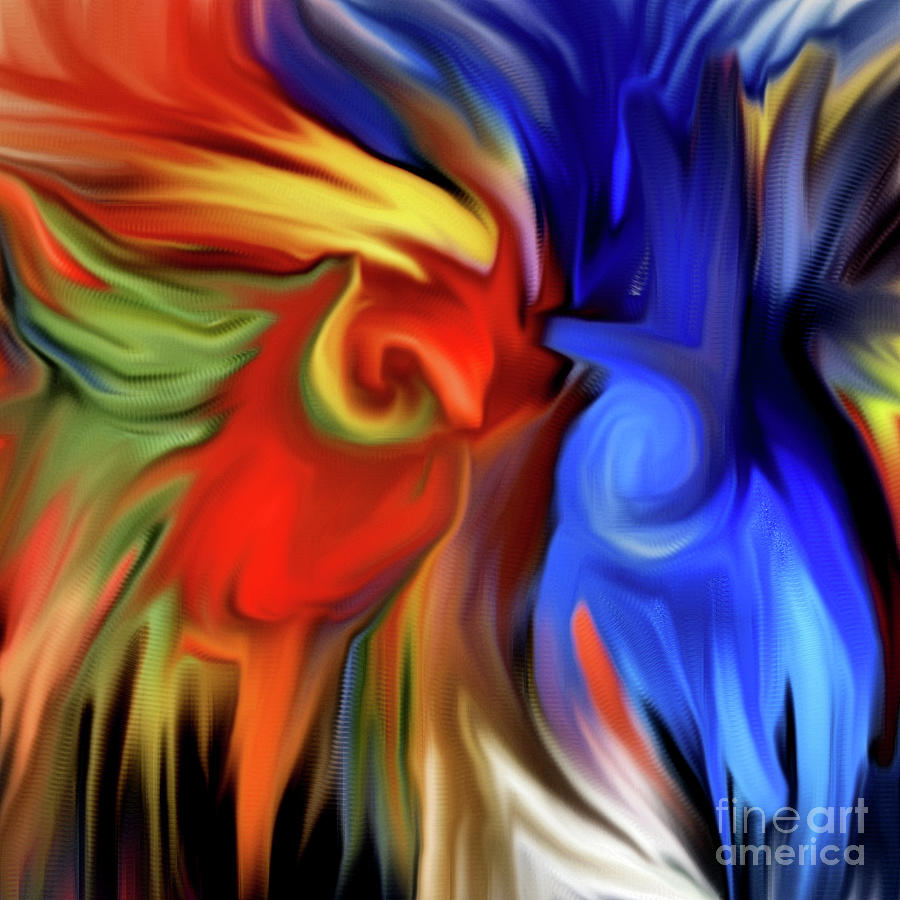 Abstract Painting - Vibrant Abstract Color Strokes by Smilin Eyes Treasures Abstract Painting - Vibrant Abstract Color Strokes by Smilin Eyes Treasures
