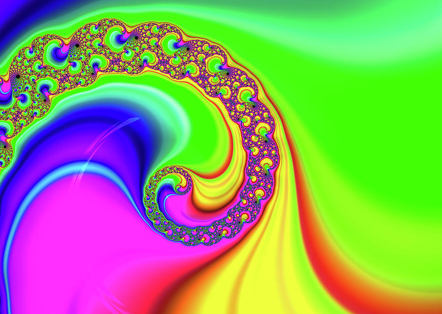 Vibrant And Bold Colorful Fractal Photograph