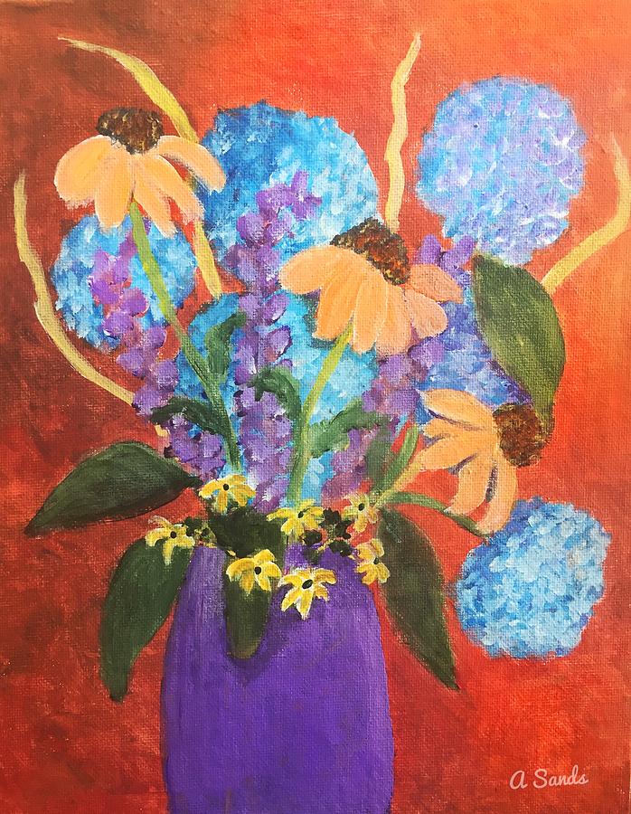 Vibrant Bouquet Painting by Anne Sands