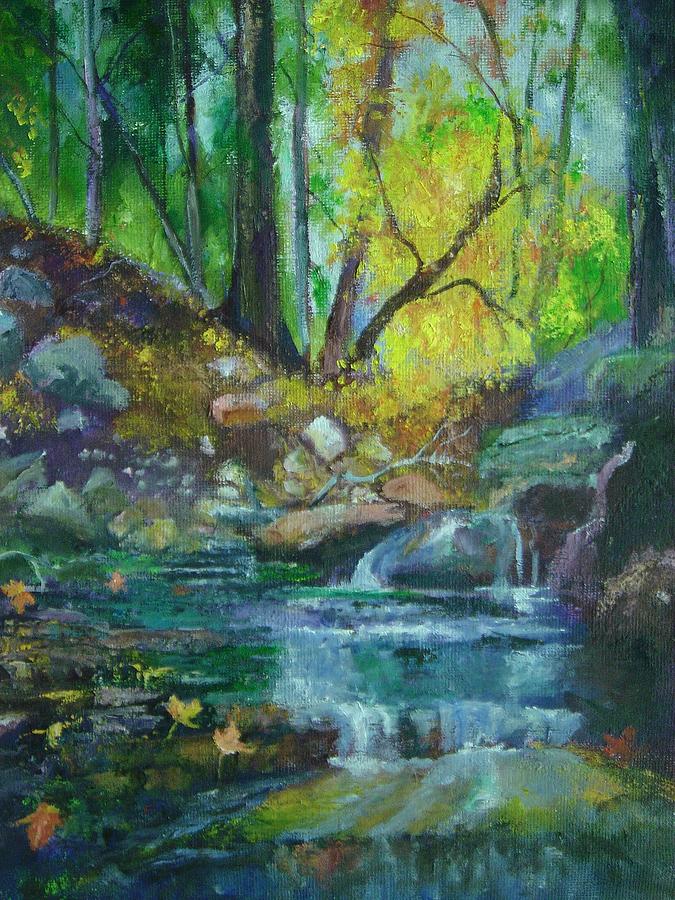 Impressionism Painting - Vibrant Creek Scene by Virgilla Lammons