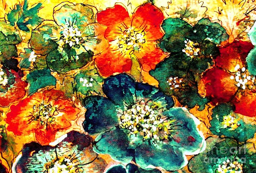 Vibrant Flowers  Painting by Hazel Holland
