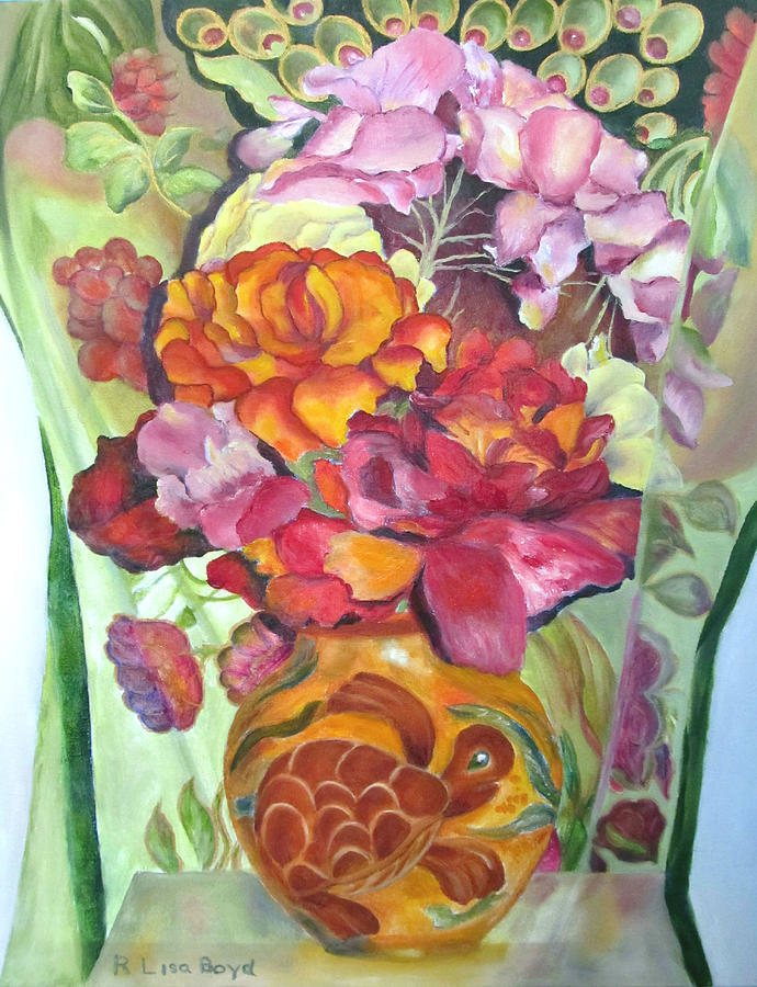 Vibrant Flowers Painting by Lisa Boyd