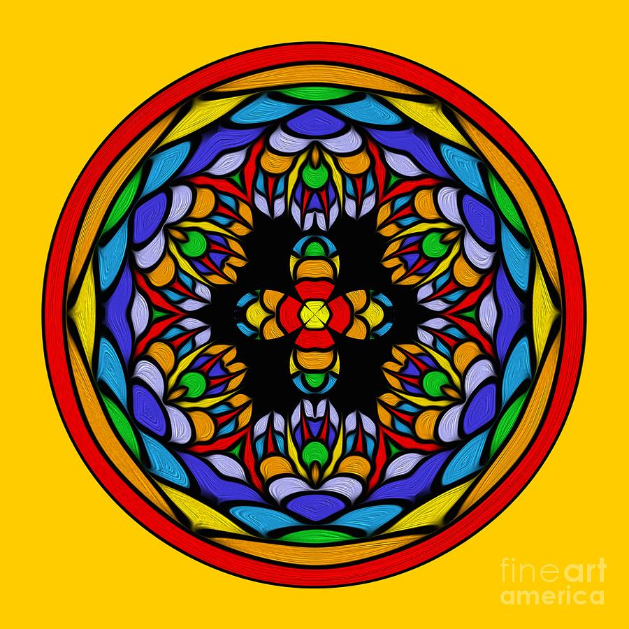 Vibrant Pattern Orb by Kaye Menner Digital Art by Kaye Menner