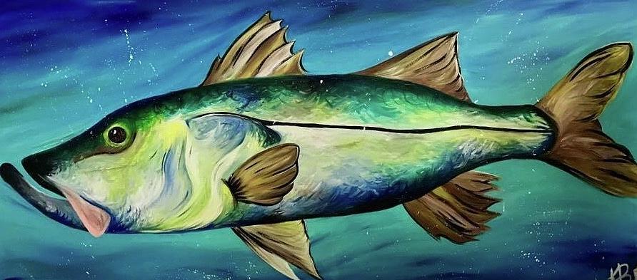 Vibrant snook Painting by Annabel Brewster - Fine Art America