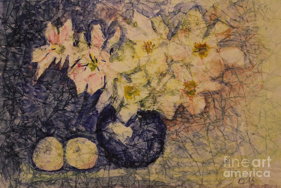 Vibrating daffodils  Painting by Olga Malamud-Pavlovich