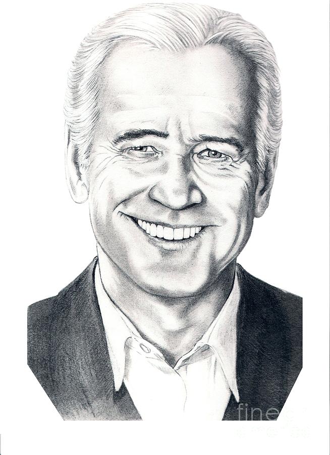 Vice President Joe Biden Drawing by Murphy Elliott