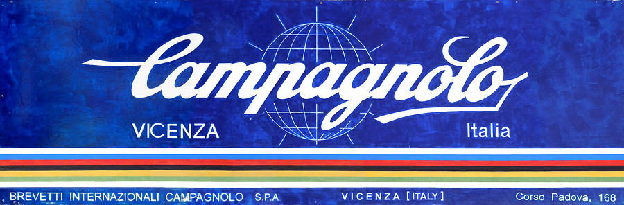 Campagnolo Painting - Vicenza Shop Sign in Blue by George Evans
