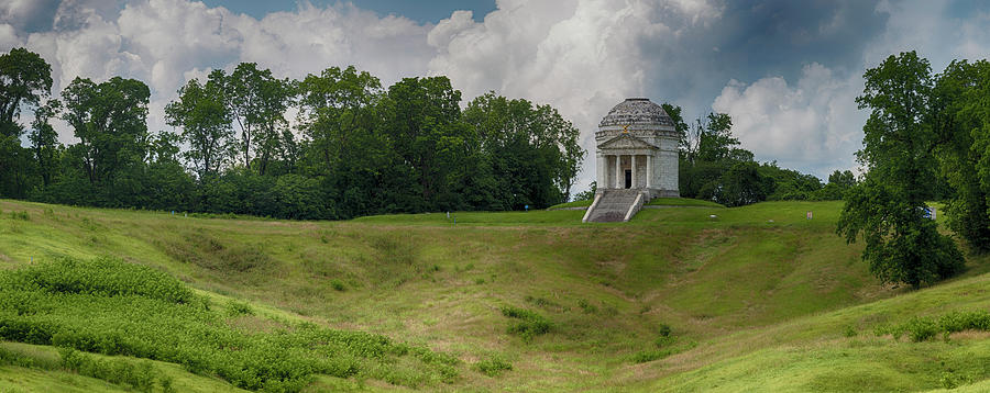 Vicksburg National Military Park Panorama - Illinois Memorial Photograph by Stephen Stookey