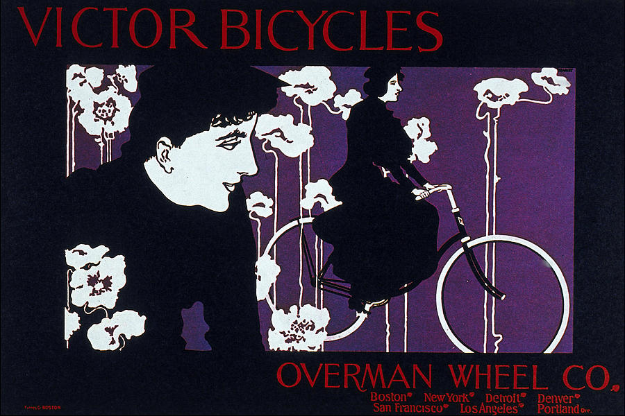 Victor Bicycles - Overman Wheel Co - Vintage Cycle Advertising Poster Mixed Media