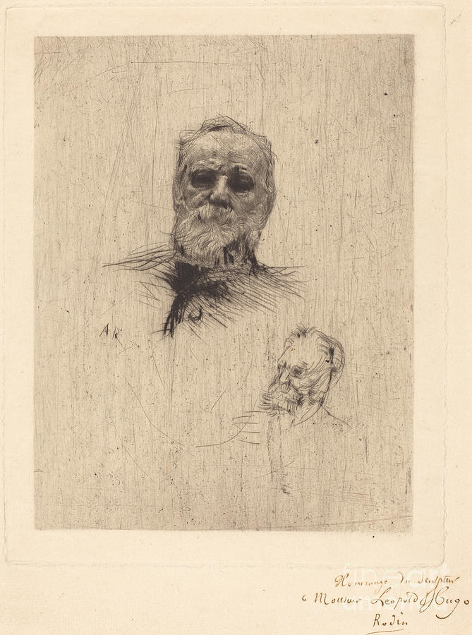 Victor Hugo, De Face Drawing By Auguste Rodin - Fine Art America