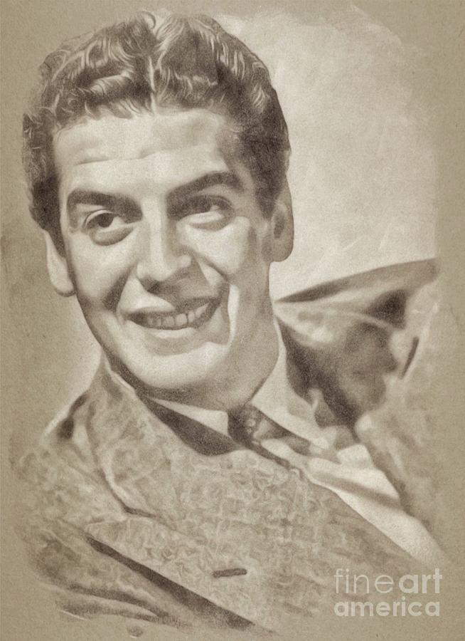 Victor Mature, Vintage Actor By John Springfield Drawing