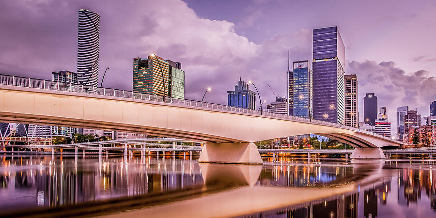 Victoria Bridge - Brisbane Photograph by Michael Lees