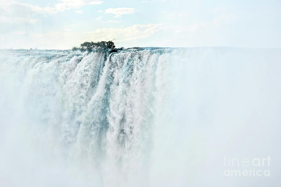Waterfall Photograph - Victoria falls, Zambezi river by Delphimages Photo Creations