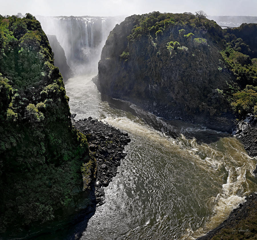 Waterfall Photograph - Victoria Falls by Joe Bonita