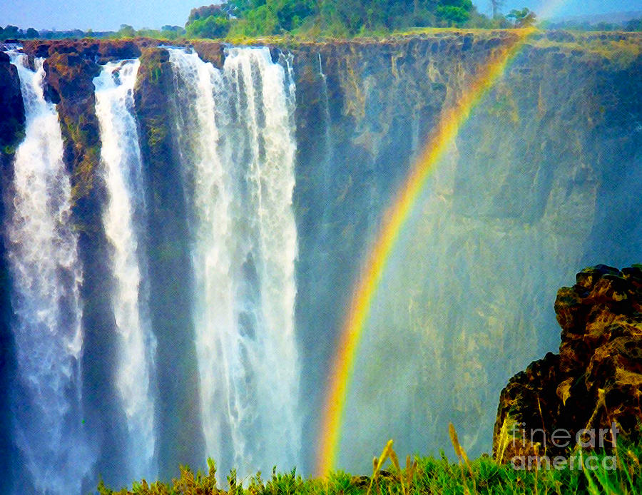 Animal Photograph - Victoria Falls Rainbow by Jerome Stumphauzer