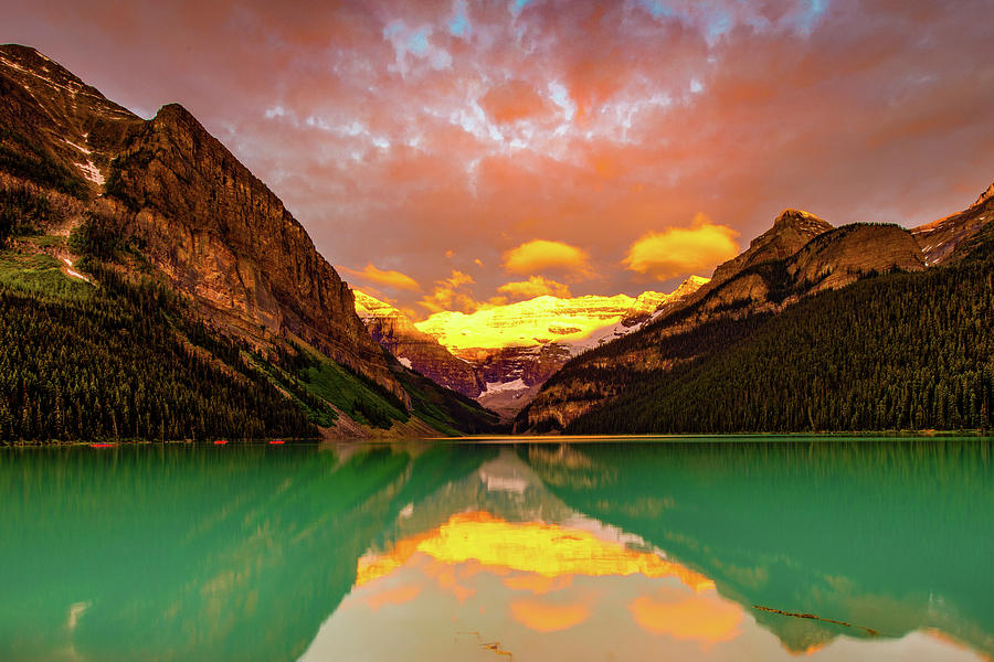 Victoria Glacier at Sunrise Photograph by Joe Ladendorf