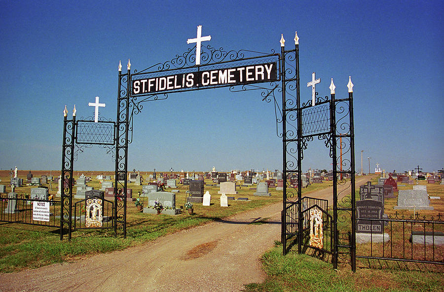 Victoria Kansas - St. Fidelis Cemetery Photograph by Frank Romeo