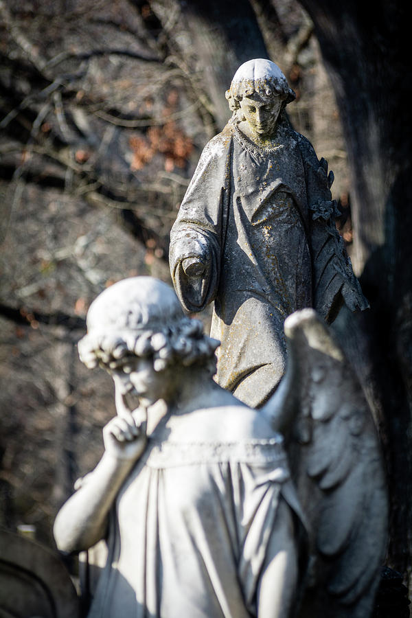 Victorian Angel Contemplating Photograph by James L Bartlett