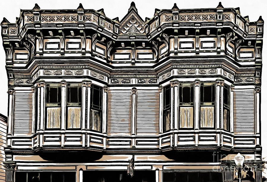 Victorian Architecture Details Digital Art by Edward Fielding
