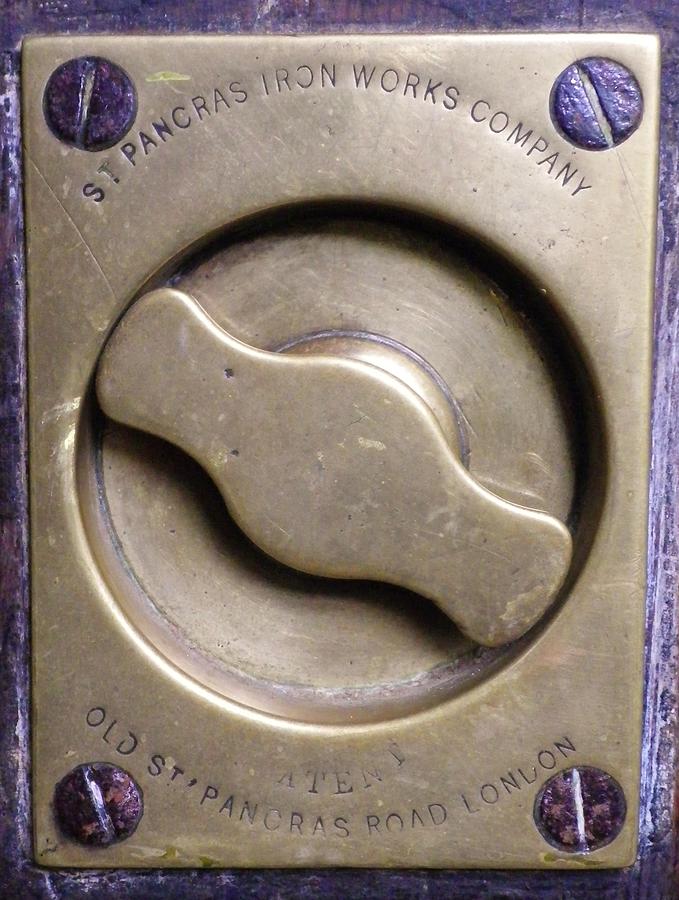 Victorian Brass Door Handle Photograph by Richard Brookes
