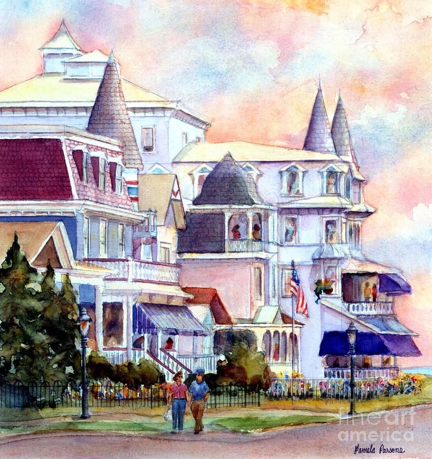 Victorian Cape May New Jersey Painting by Pamela Parsons - Fine Art America