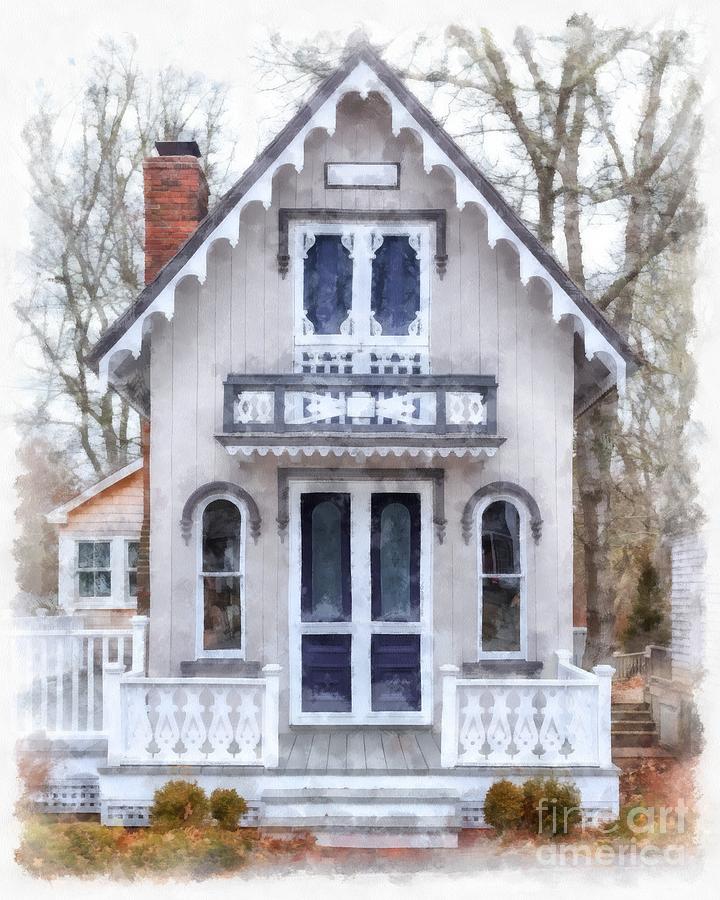 Victorian Cottage Watercolor Photograph by Edward Fielding
