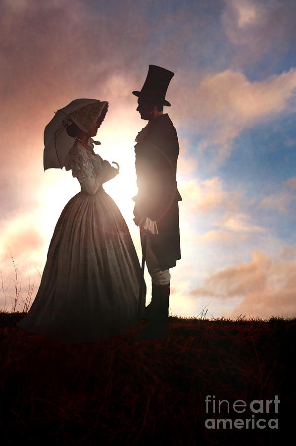 Victorian Couple At Sunset  Photograph by Lee Avison