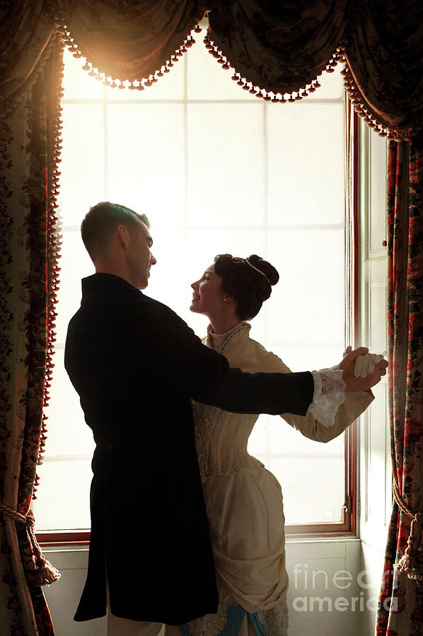 Victorian Couple Dancing By The Window Photograph by Lee Avison