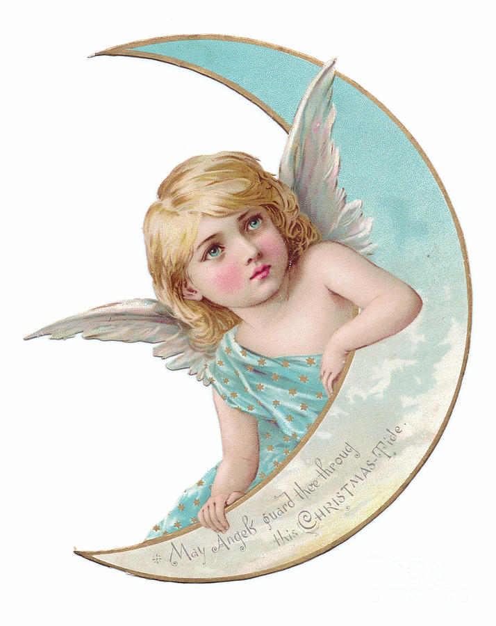 victorian angels and child clipart