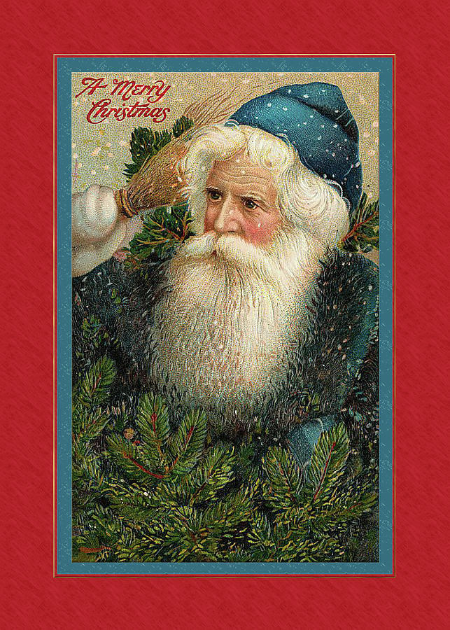 Victorian Father Christmas Digital Art by Denise Beverly