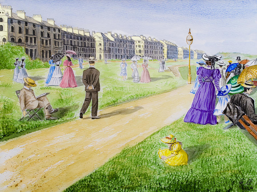 Vintage Painting - Victorian Filey by Svetlana Sewell