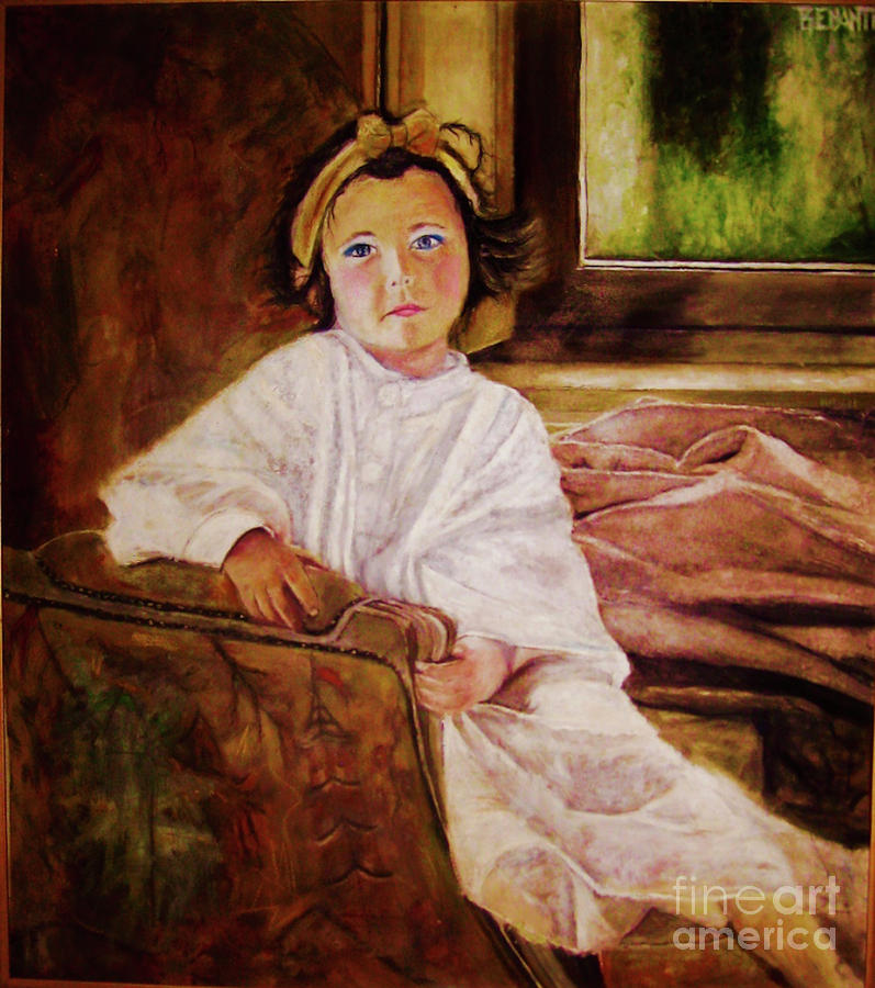 Victorian Girl Painting
