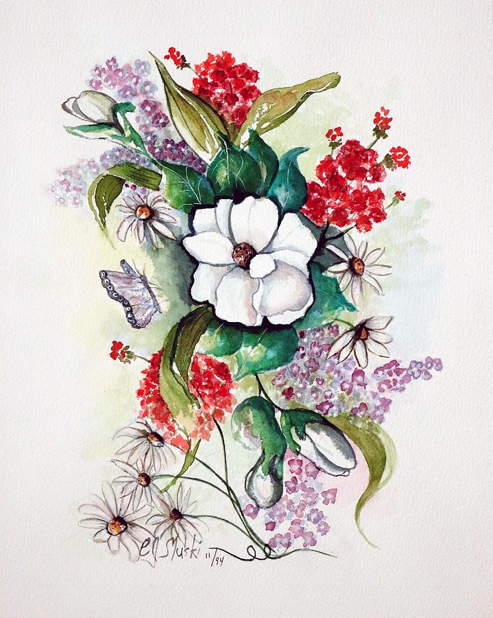 Victorian Gladiolus#2 Painting by Carole Sluski