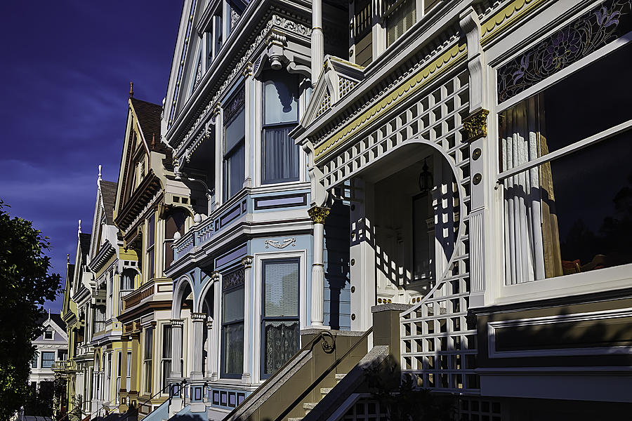 San Francisco Photograph - Victorian Homes detail by Garry Gay