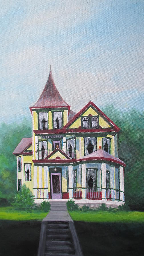 Architecture Painting - Victorian Painted Lady by Denise Hoff Architecture Painting - Victorian Painted Lady by Denise Hoff