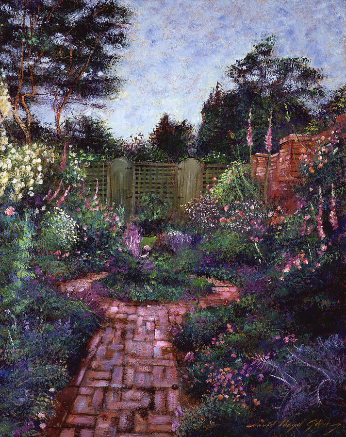 Garden Painting - Victorian Secret Garden by David Lloyd Glover