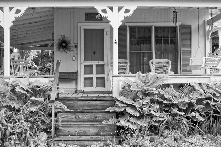 Victorian Style Cottage Northport Maine Black and White Photograph Photograph by Keith Webber Jr