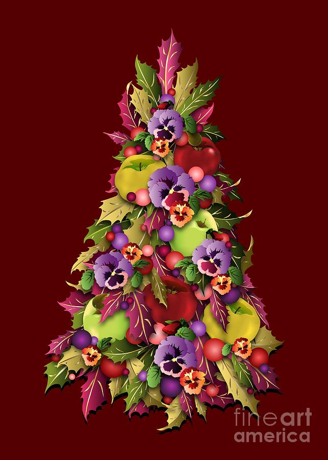 Victorian Style Holiday Tree Digital Art by MM Anderson