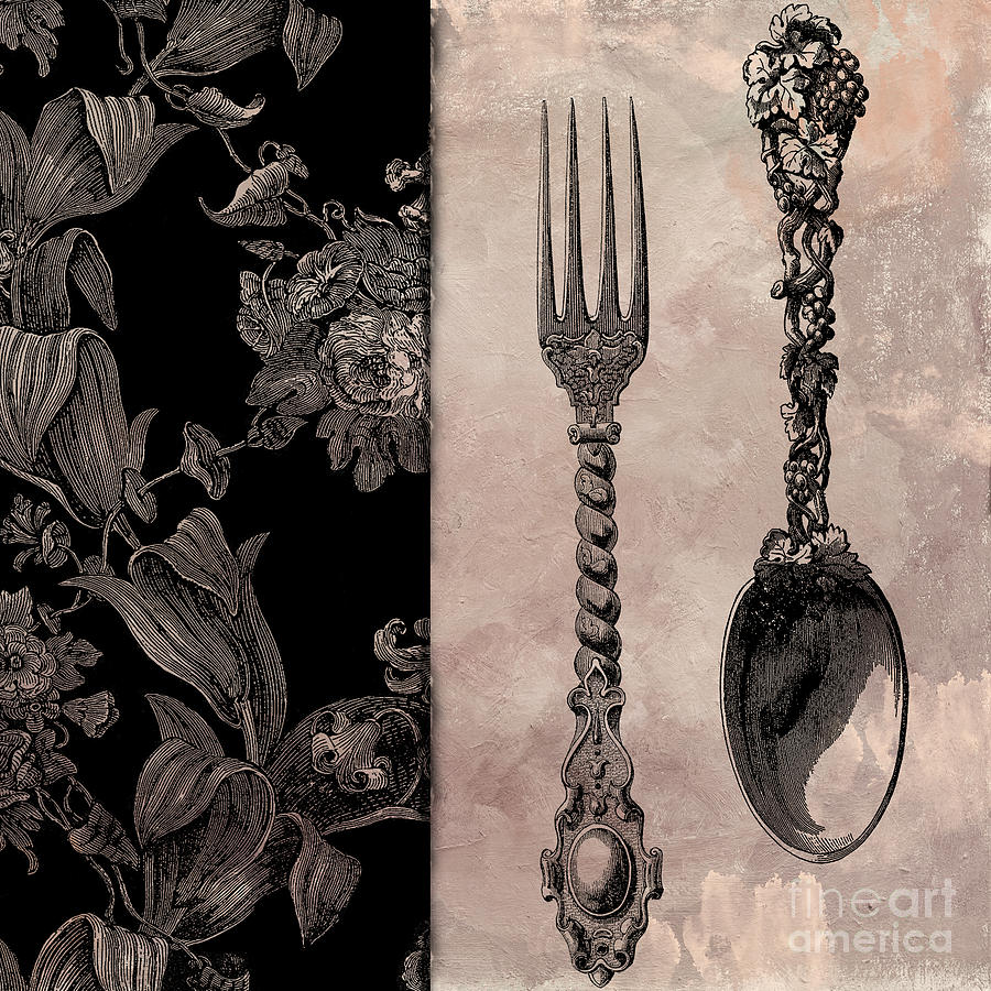 Fork Painting - Victorian Table III by Mindy Sommers