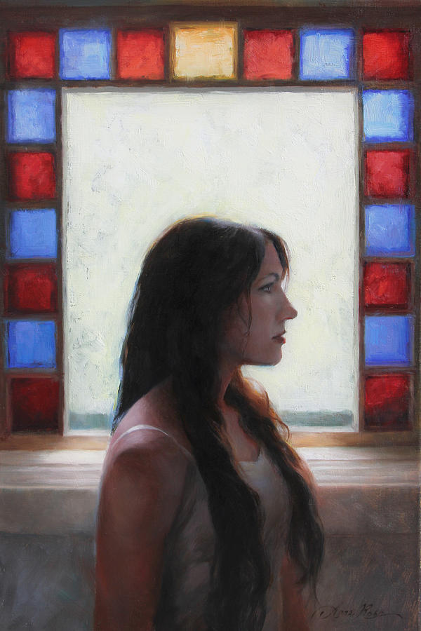 Portrait Painting - Victorian Window by Anna Rose Bain