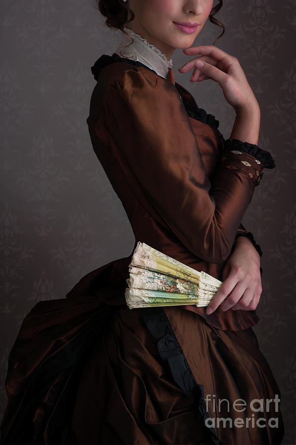 Victorian Woman In A Brown Dress  Photograph by Lee Avison