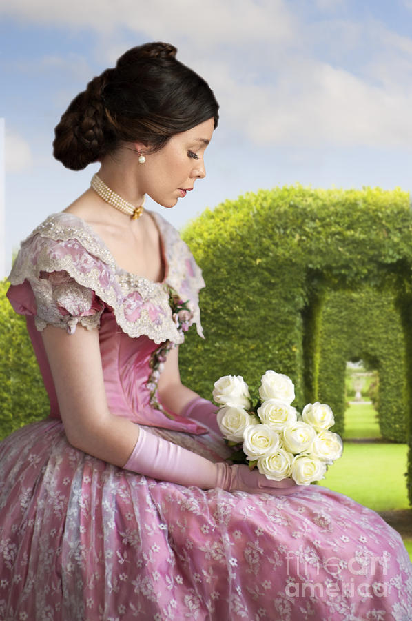 Victorian Woman In The Garden With Roses Photograph By Lee Avison Fine Art America 