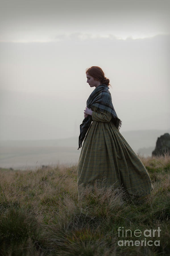 Victorian Woman On The Moors In Winter Photograph by Lee Avison